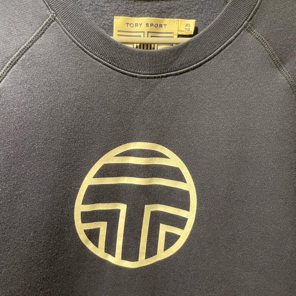 Tory Sport Blue Sweatshirt with White Logo, Size XL - Picture 6 of 7